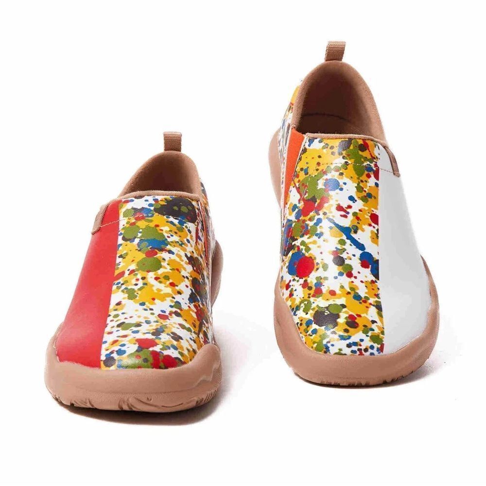 UIN Women's Walking Shoes Microfiber Comfort Loafers (Toledo 2 - Color Border) - Picture 4 of 8
